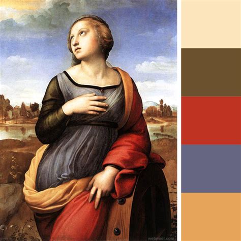 What I Love About Raphaels Color Palettes Is His Use Of Red And Blue