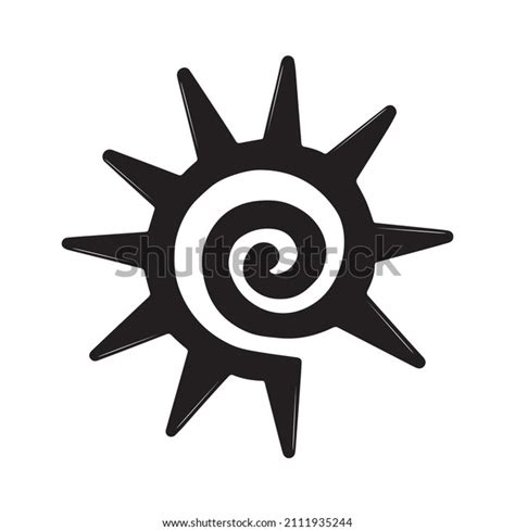 Sun Tribal Tattoo Vector Illustration Stock Vector Royalty Free