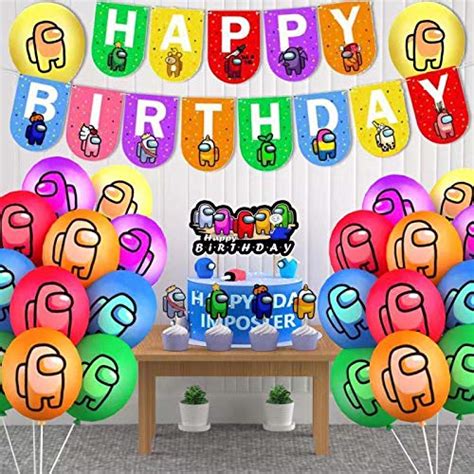 Among Us Birthday Decorations Among Us Party Decorations Video Game