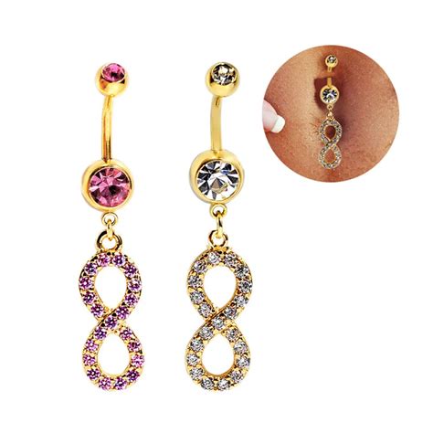 Sexy Rhinestone Anchor Dangle Button Barbell Drop Belly Navel Ring Bar