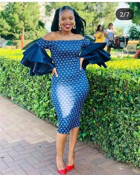 Best Gorgeous Seshoeshoe Dresses 2022 For Ladies Shweshwe 4u