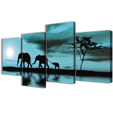 2024 Latest Oversized Teal Canvas Wall Art