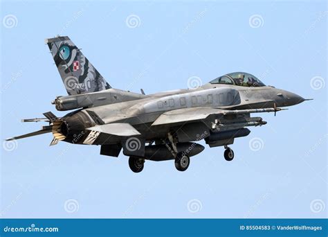 Polish Air Force F 16 Fighter Jet Editorial Stock Photo Image Of