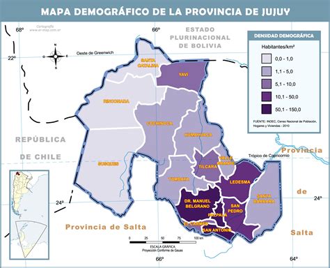 Mapa Demográfico De La Provincia De Jujuy Ex