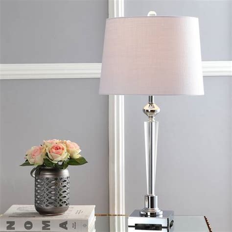 Kinsley 2825 Crystal Led Table Lamp Clearchrome By Jonathan Y