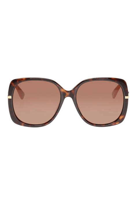 Gucci Bee Motif Sunglasses In Black Brown Brown Lyst