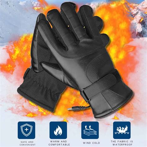 Winter Electric Heated Gloves 1 Pair Skiing Gloves Thermal Hand Warmer