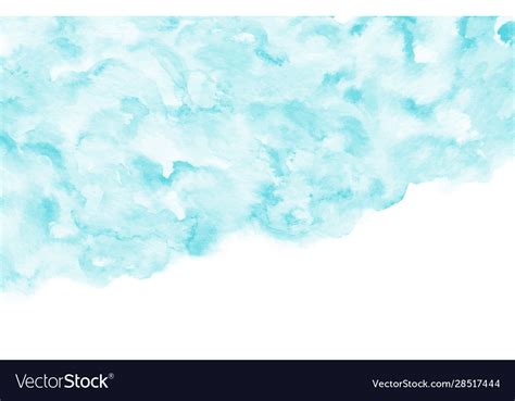 Painted Turquoise Watercolor Texture Background Vector Image