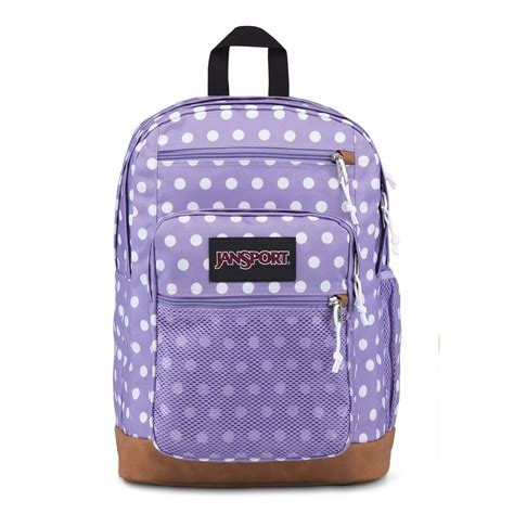 Jansport Huntington Backpack In Purple Dawn Polka Dot Neon