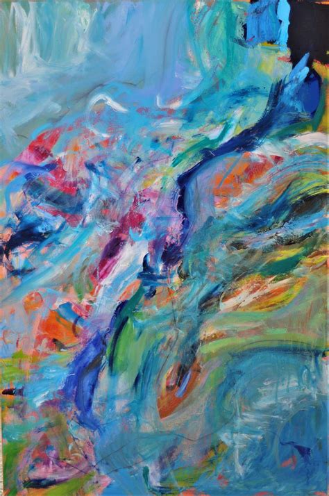 Rebecca Klementovich Rush Of Icefalls Painting Oil On Canvas For