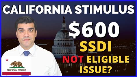 california 600 stimulus check update ca 600 stimulus check ssdi not