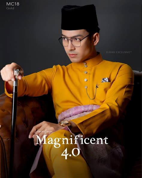 Baju Melayu Magnificent 40 Gold Elrah Exclusive