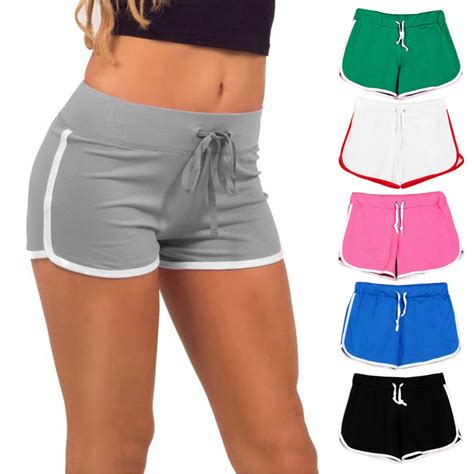 Summer Cotton Womens Shorts Elastic Waist Shorts Female Pantalon Corto