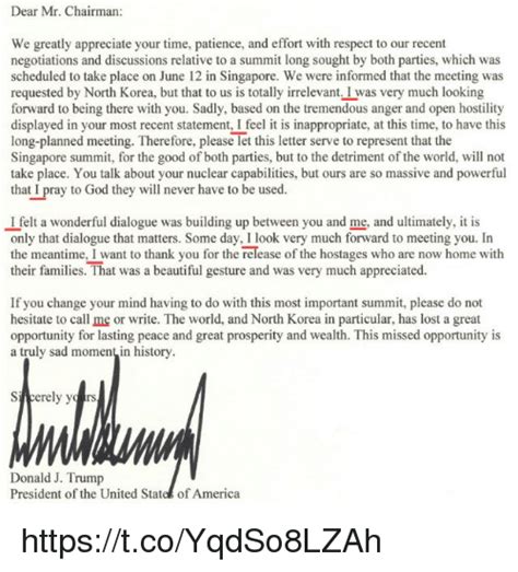 An alternative to writing the president of the united states is to write simply the president especially if you expect your letter to be taken seriously. Dear Mr Chairman We Greatly Appreciate Your Time Patience and Effort With Respect to Our Recent ...