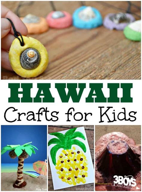 Hawaii Crafts For Kids 3 Boys And A Dog Hawaiian Kids Crafts