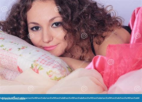 Girl In Bed Stock Image Image Of Pink Fresh Smile 27874891