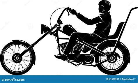 Easy Rider Chopper Motorcycle Stock Illustration Illustration Of