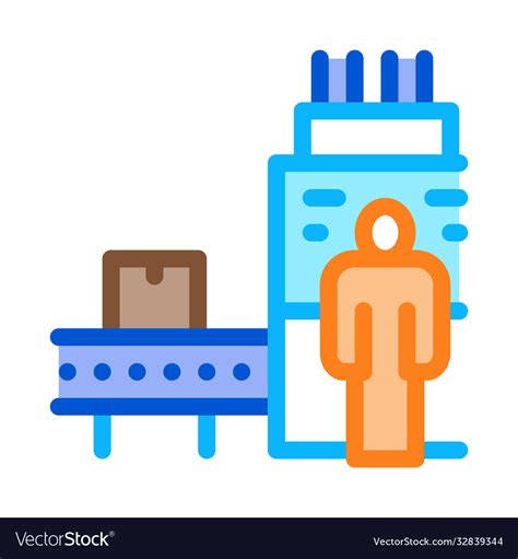 Manufacturing Machine Operator Icon Outline Vector Image