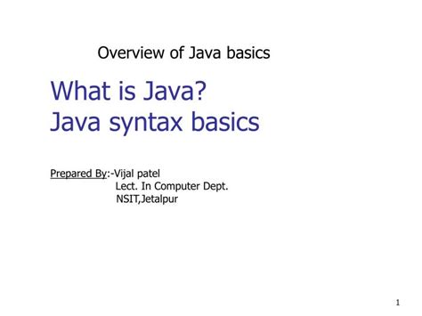 Ppt What Is Java Java Syntax Basics Powerpoint Presentation Free
