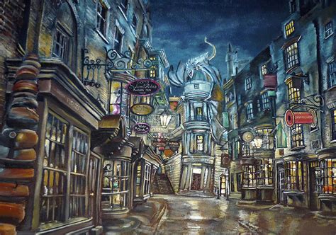 Hogwarts Diagon Alley Digital Art By Midex Planet
