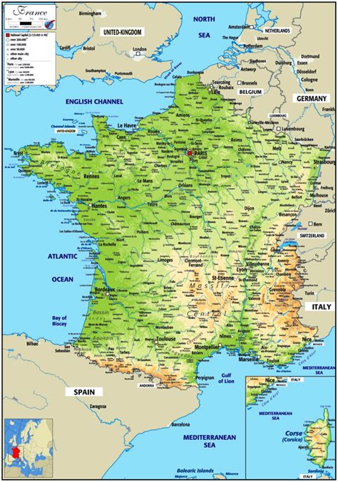 Mappa Geografica Della Francia Geografia Clima Flora Fauna