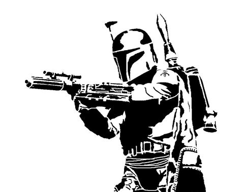 Boba Fett Stencil Star Wars Pinterest Mdf