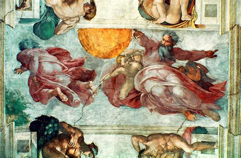 Sistine Chapel Ceiling Creation Of The Sun And Moon Painting By