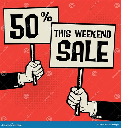 This Weekend Sale - 50 Percent Stock Vector - Illustration of