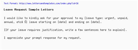 leave request email letter