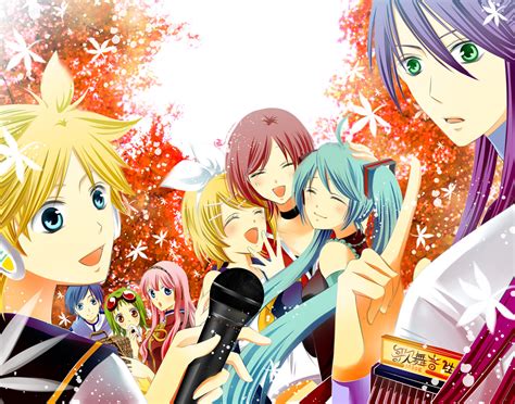 Autumn Group Gumi Hatsune Miku Kagamine Len Kagamine Rin Kaito Kamui Gakupo Male Megurine Luka