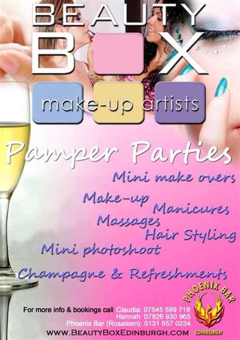 Beauty Box Make Up Artists Pamper Party Season