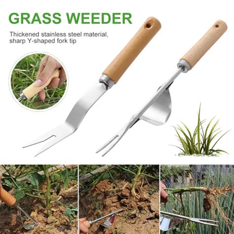 Stainless Steel Garden Weeder Manual Hand Weeder Deeper Digging Weed