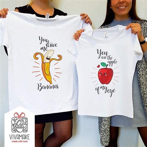 Ellie sattler, simply recreate their easy outfits and cover yourselves with dirt to make the look more believable. Banana And Apple Couple Shirts Matching Couple Tshirts Set ...