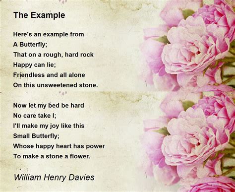 The Example Poem By William Henry Davies Poem Hunter