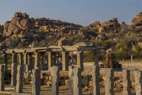 Hampi Monuments In South India Stock Image Image Of Hampi Landmark