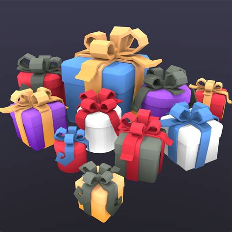T Box Package Low Poly 3d Model T Box Packaging Low Poly 3d