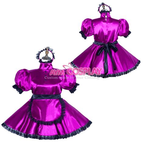 Lockable Sissy Maid Satin Dress Unisex Cdtv Tailor Made G3764 In