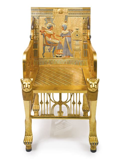 174 Tutankhamuns Throne An Egyptomania Carved Giltwood And