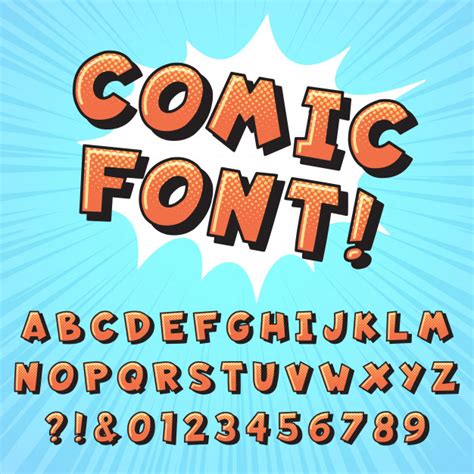 When you're reading a book, that text is always the. Retro comic book font. super hero comics letters, vintage ...