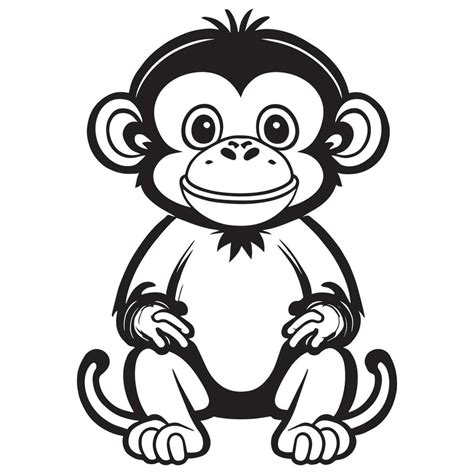 Monkey Vector Clipart Monkey Vector Silhouette 24663898 Vector Art At