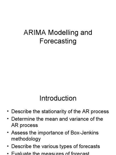 Arima Modelling And Forecasting Pdf Forecasting Stationary Process