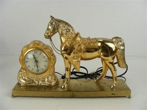 Old Vintage Horse Clock Made By United Vintage Horse Clock Vintage
