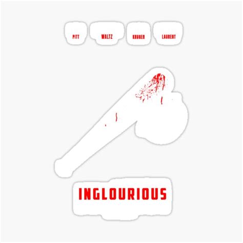 Funny Inglourious Basterds Minimalist Poster No Background Homage Vaporwave Sticker For Sale
