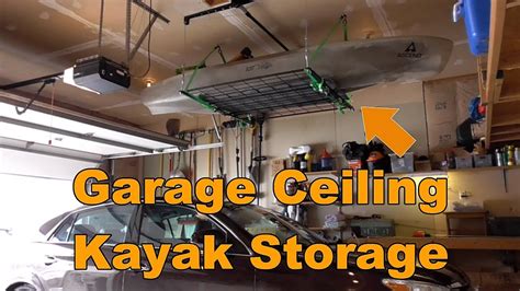 Garage Ceiling Kayak Storage Racor Lift Review Phl 1r Youtube