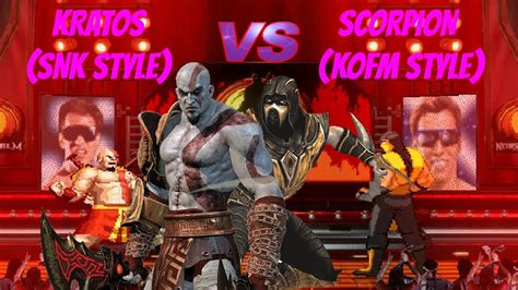 Mugen Kratos Kof Vs Scorpion Kofm 戰神奎托斯 Vs 波佐志半蔵全蠍人 Youtube