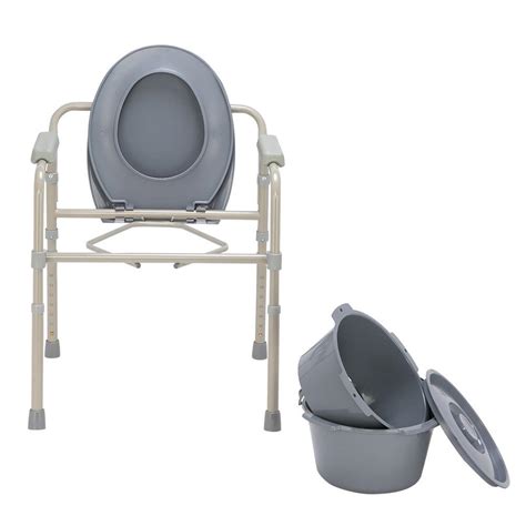 Portable Bedside Toilet Chair Shower Commode Seat Bathroom Potty Stool