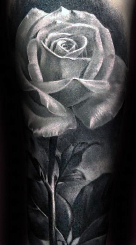 Black and white sleeves are also an impressive feat to portray on your skin. 90 Realistic Rose Tattoo Designs For Men - Floral Ink Ideas
