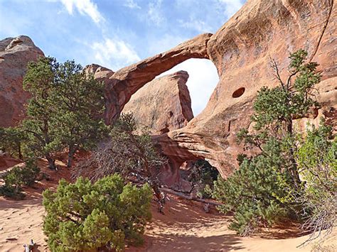 Detailed Description Of Double O Arch In Arches National Park Near Moab