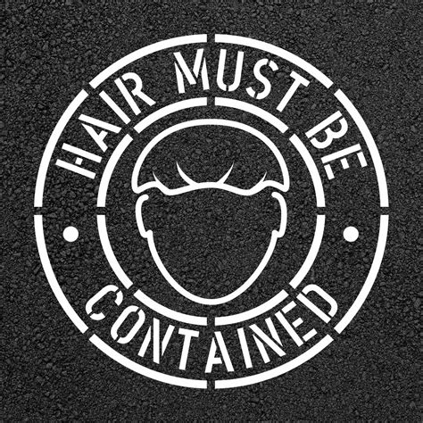 Hair Net Safety Stencil Stop