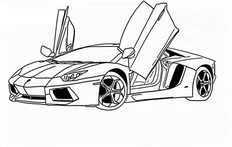Lamborghini Aventador Supercar Coloring Pages - Supercars Gallery